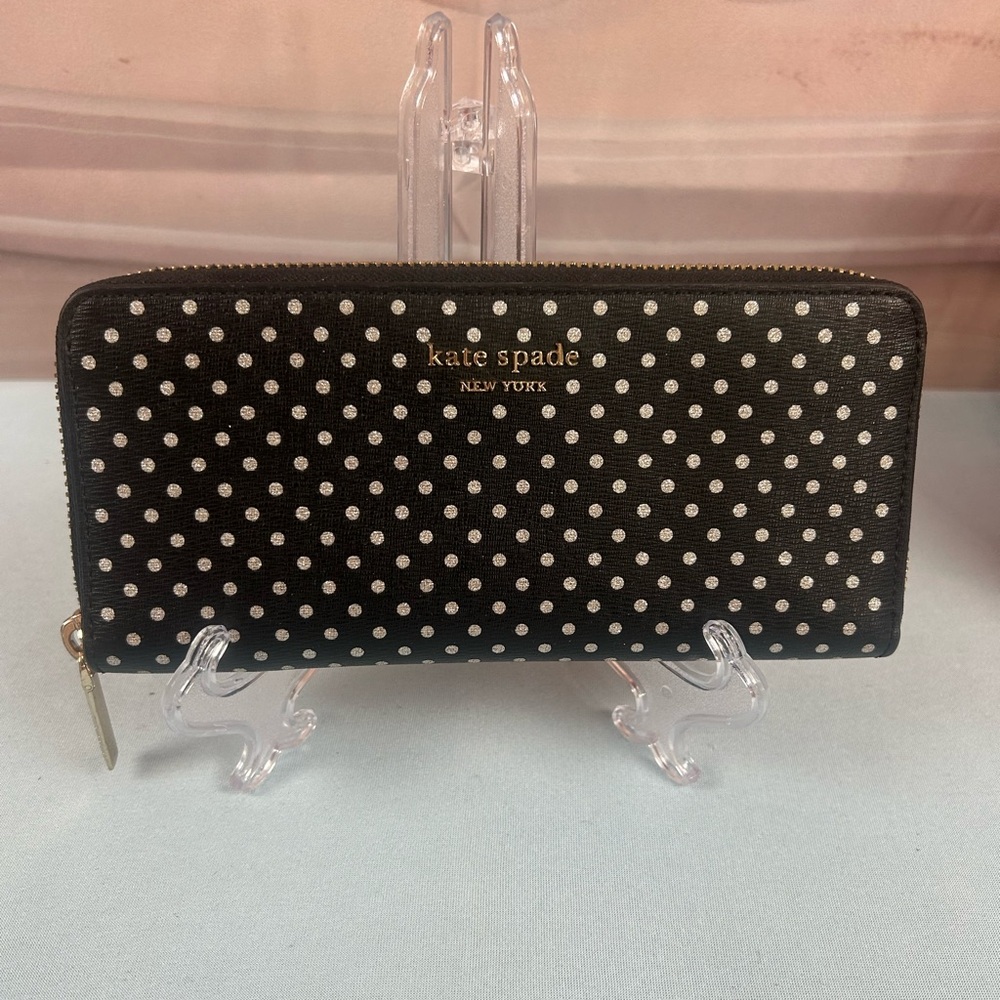 Kate Spade Black and White Polka Dot Key Holder